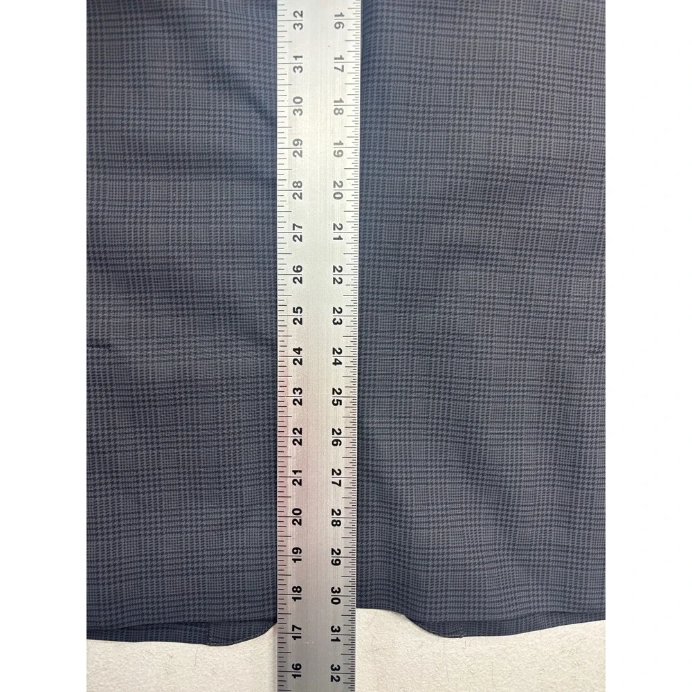 Rhone XL Blue Plaid Commuter Blazer Jacket Sport Suit Coat Slim Unstructured